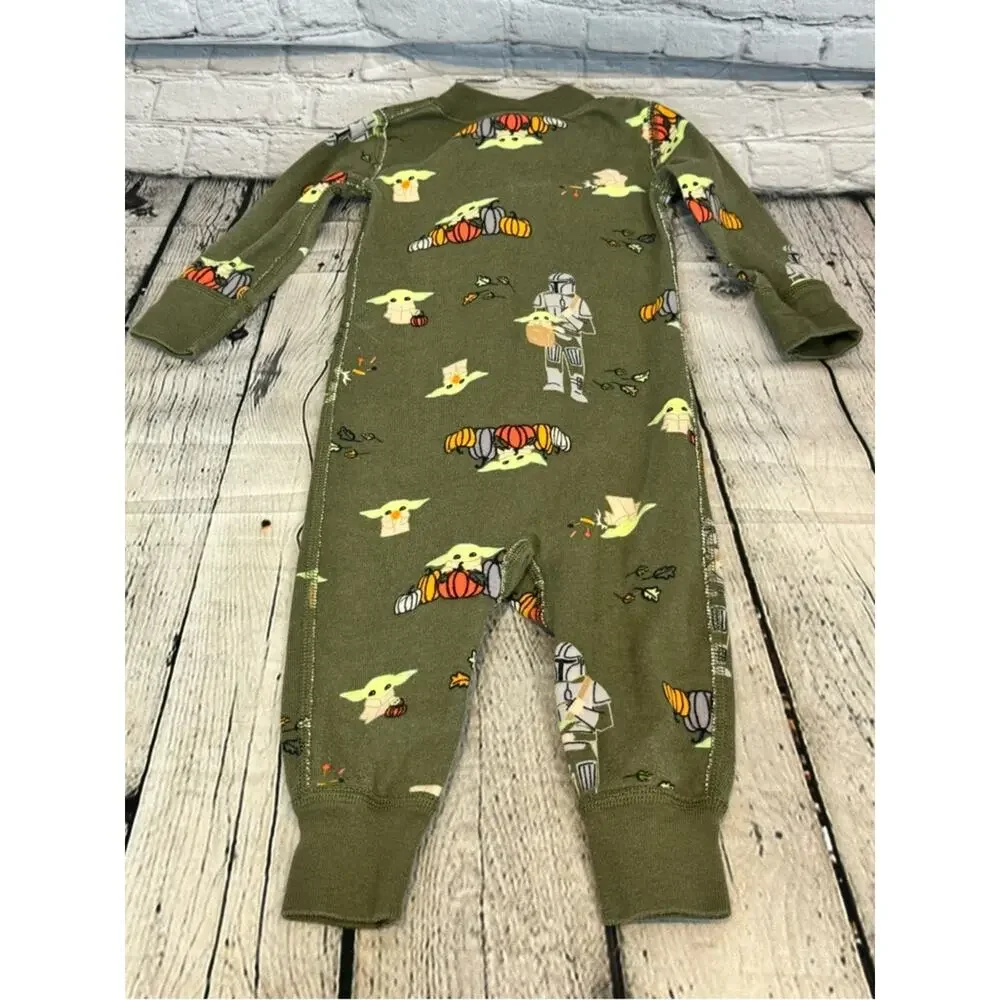 Hanna Anderson Star Wars Mandolorian Fall Pattern Romper